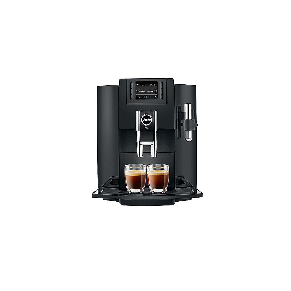 JURA E80 Kaffeevollautomat Piano Black