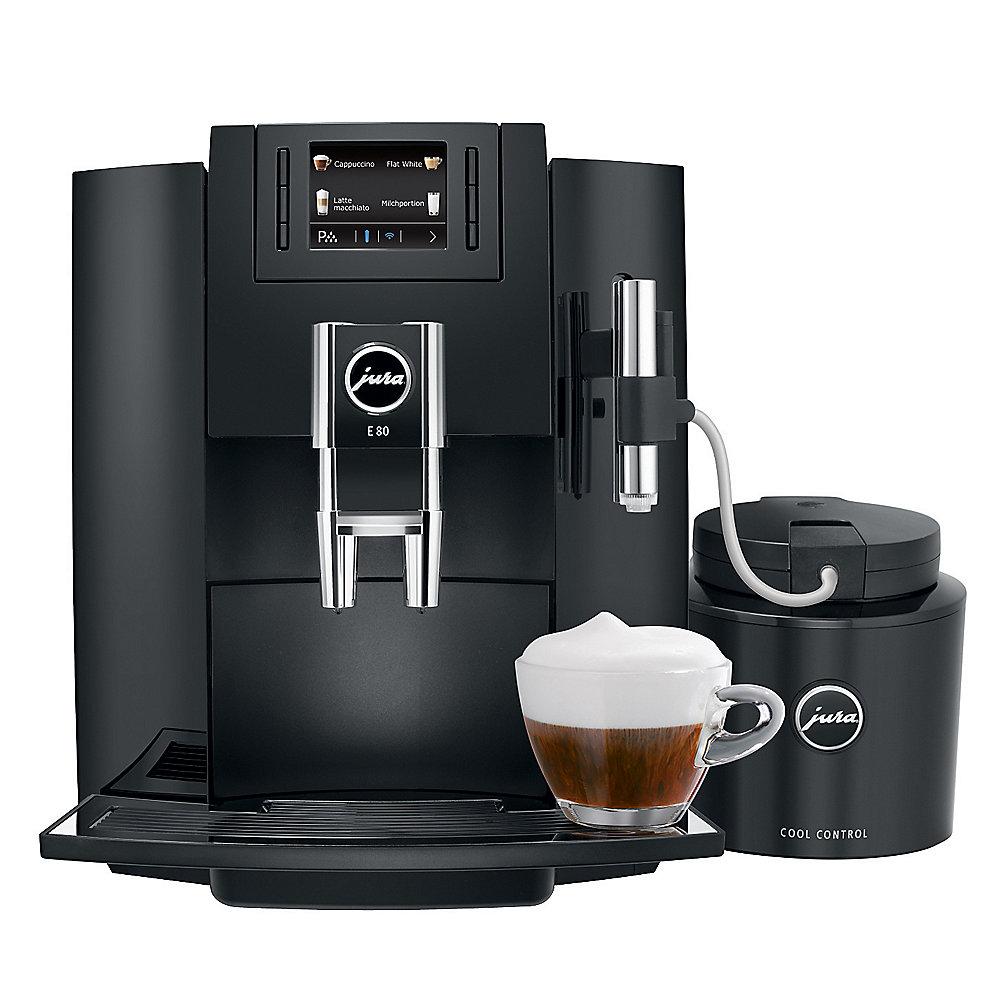 JURA E80 Kaffeevollautomat Piano Black