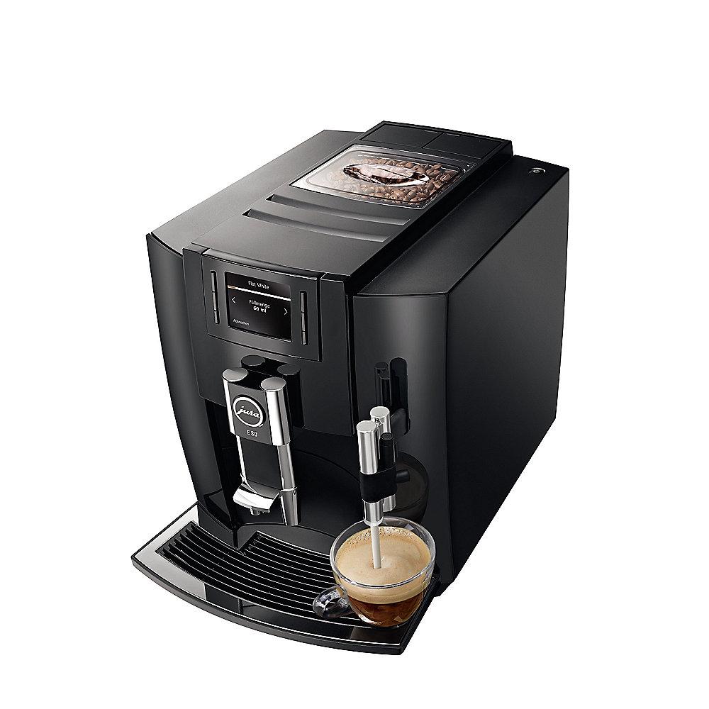 JURA E80 Kaffeevollautomat Piano Black