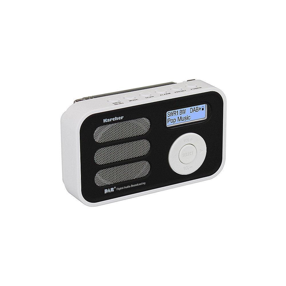 Karcher DAB 2410 weiß DAB /UKW Stereo-Radiowecker dimmbares Display Dual-Alarm, Karcher, DAB, 2410, weiß, DAB, /UKW, Stereo-Radiowecker, dimmbares, Display, Dual-Alarm