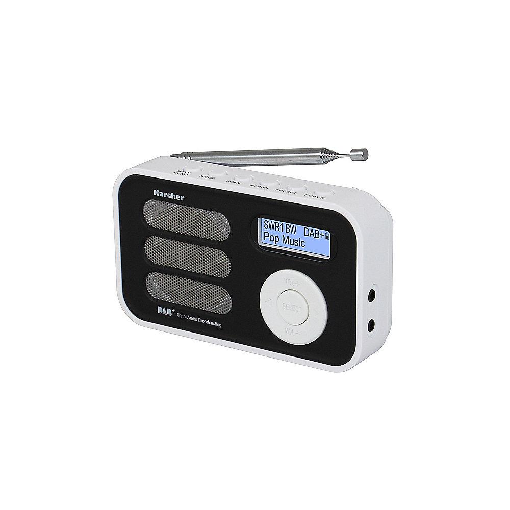 Karcher DAB 2410 weiß DAB /UKW Stereo-Radiowecker dimmbares Display Dual-Alarm