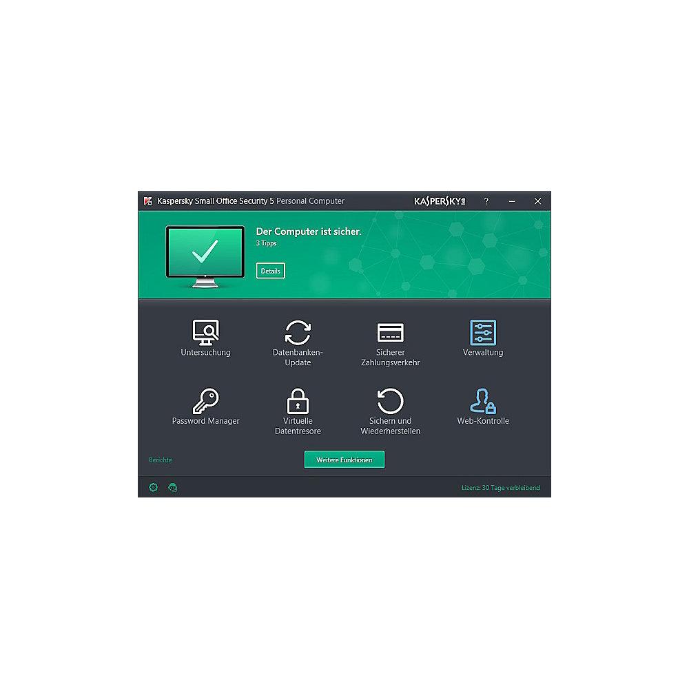 Kaspersky Small Office Security V5.0 Base Lizenz 10-14User 1 Jahr