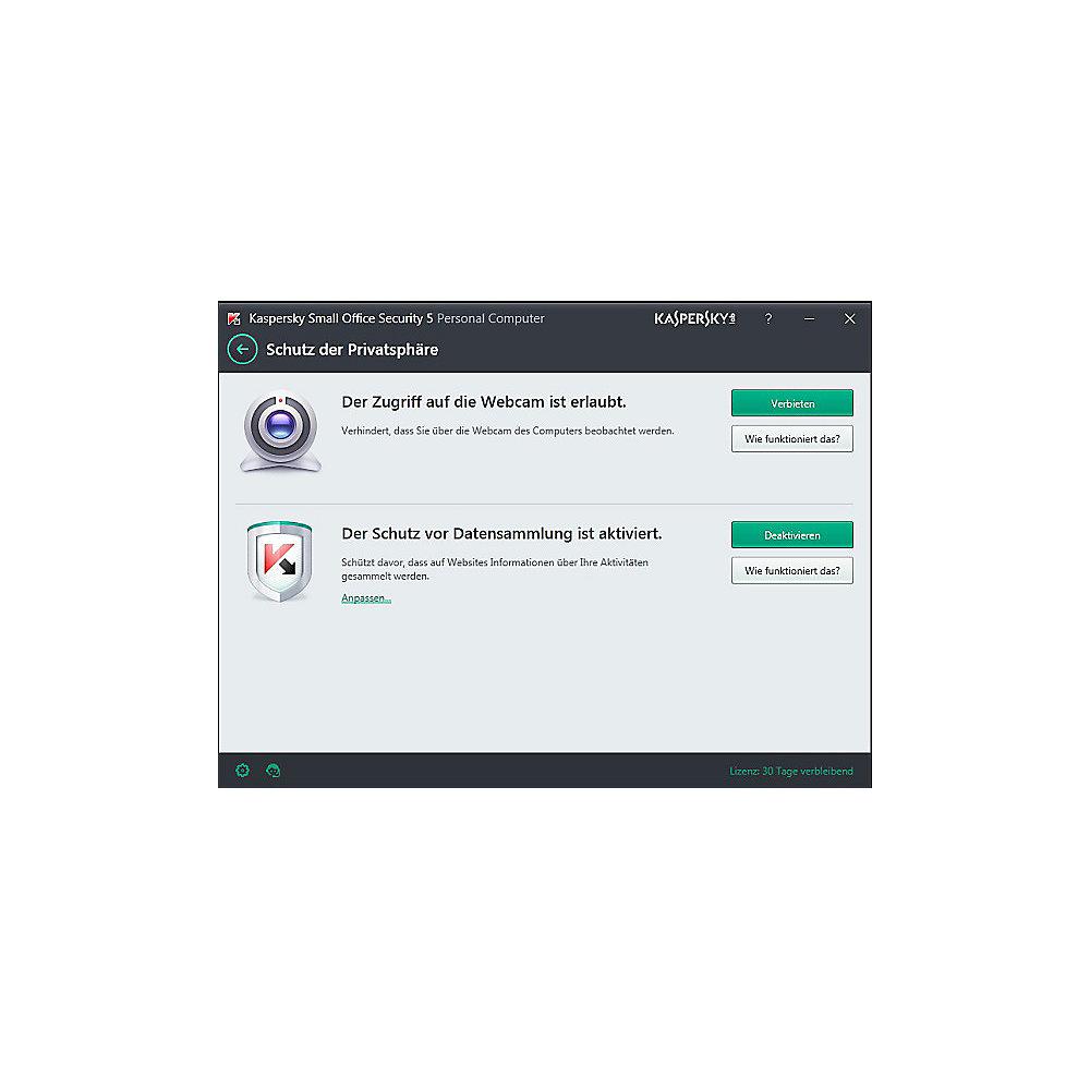 Kaspersky Small Office Security V5.0 Base Lizenz 10-14User 1 Jahr