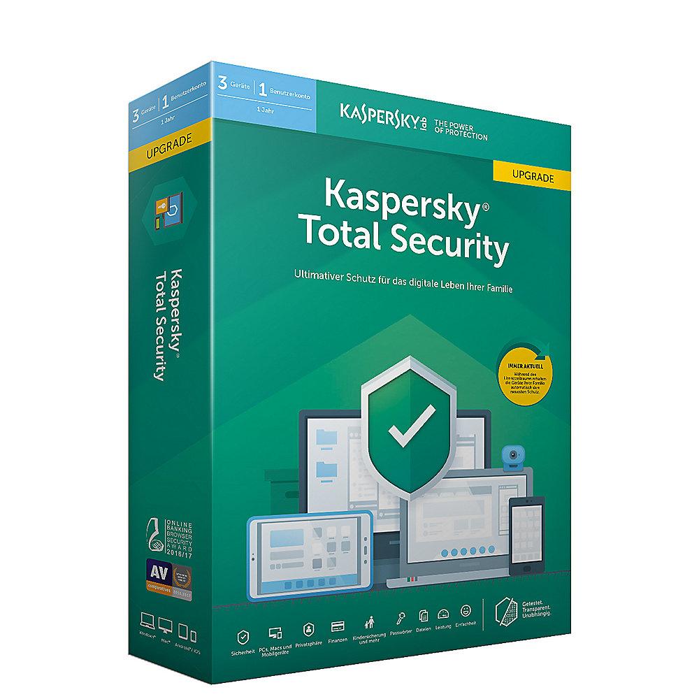Kaspersky Total Security Upgrade 3Geräte 1Jahr Minibox, Kaspersky, Total, Security, Upgrade, 3Geräte, 1Jahr, Minibox
