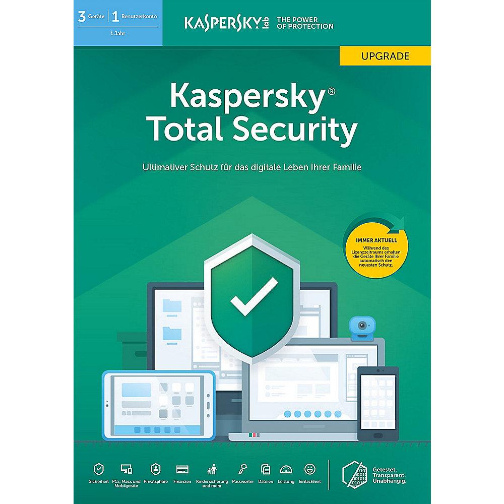 Kaspersky Total Security Upgrade 3Geräte 1Jahr Minibox
