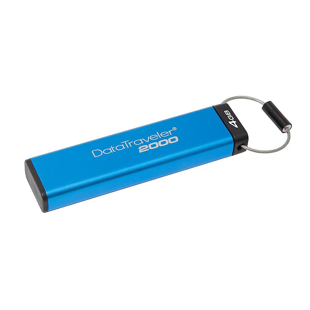 Kingston 4GB DataTraveler 2000 Data Secure Stick USB3.0 IP57