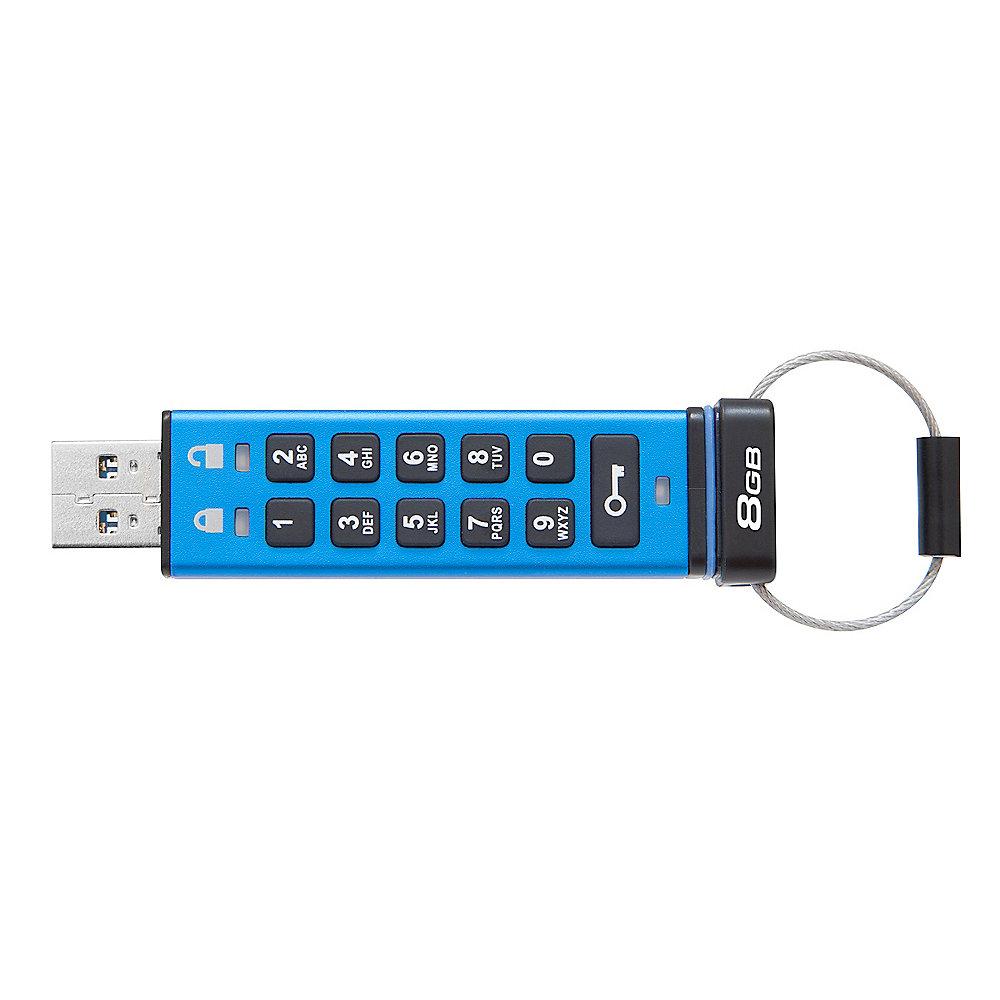 Kingston 8GB DataTraveler 2000 Data Secure Stick USB3.0 IP57, Kingston, 8GB, DataTraveler, 2000, Data, Secure, Stick, USB3.0, IP57