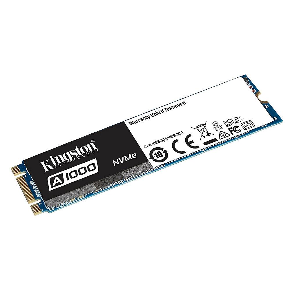 Kingston A1000 SSD M.2 960GB NVMe TLC - 80mm, Kingston, A1000, SSD, M.2, 960GB, NVMe, TLC, 80mm