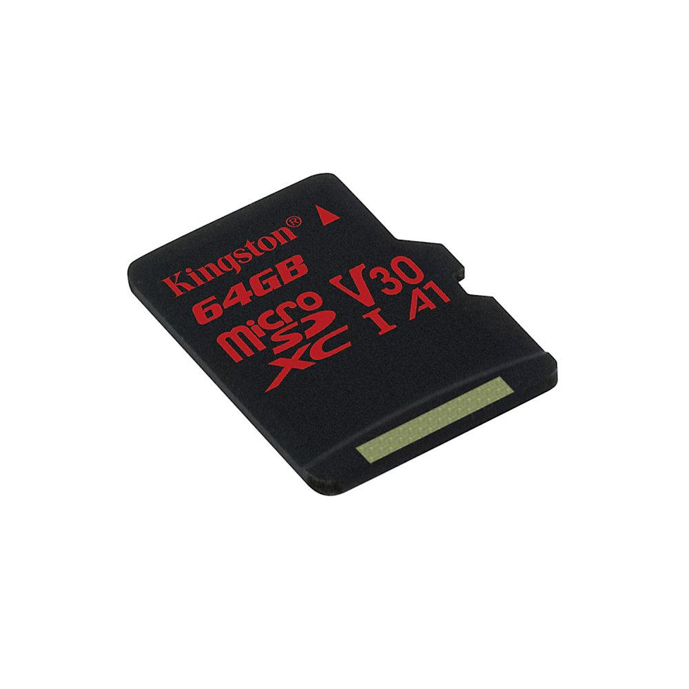 Kingston Canvas React 64 GB microSDXC Speicherkarte (80 MB/s, V30, A1, UHS-I)