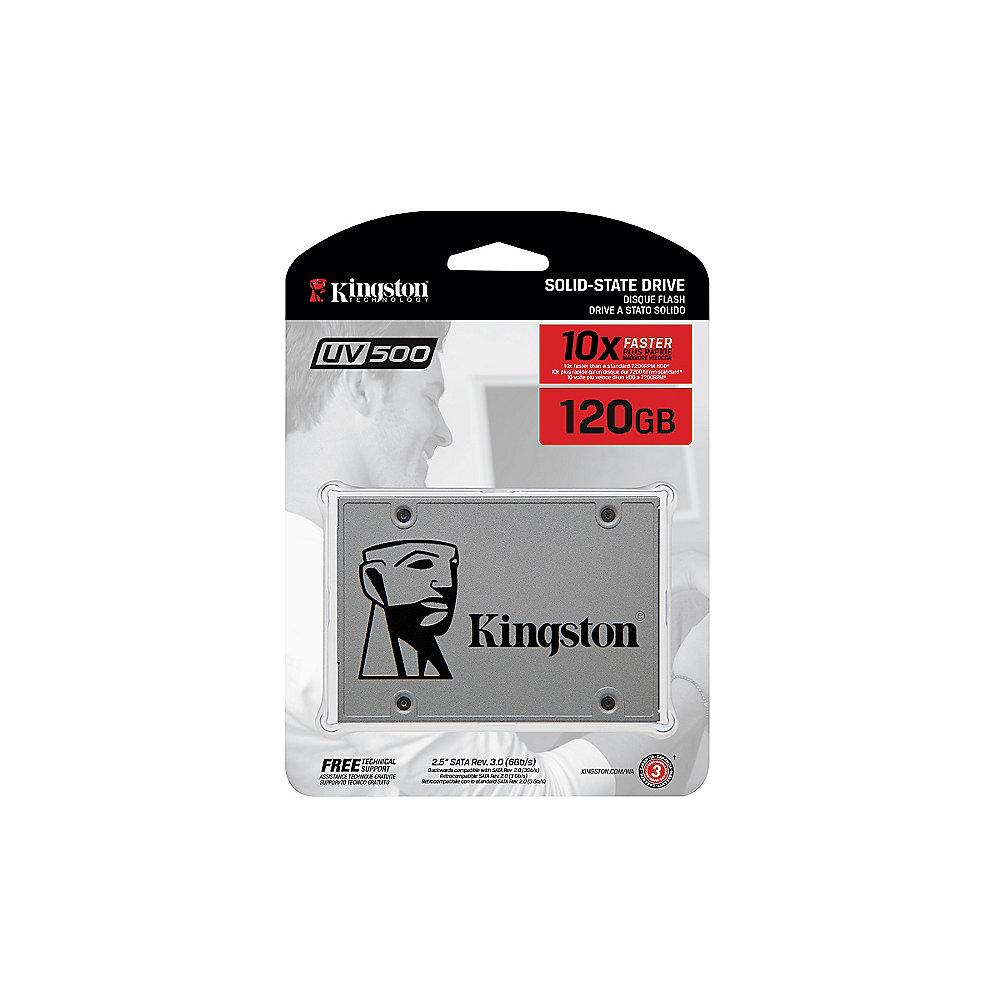 Kingston UV500 SSD 120GB TLC 2.5zoll SATA600 - 7mm, Kingston, UV500, SSD, 120GB, TLC, 2.5zoll, SATA600, 7mm