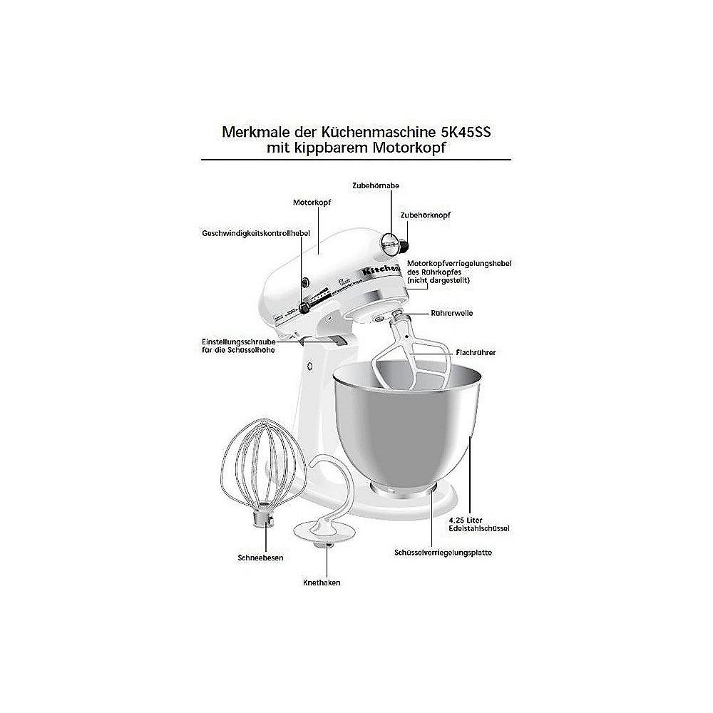 KitchenAid CLASSIC 5K45SSEOB Küchenmaschine onyx schwarz, KitchenAid, CLASSIC, 5K45SSEOB, Küchenmaschine, onyx, schwarz