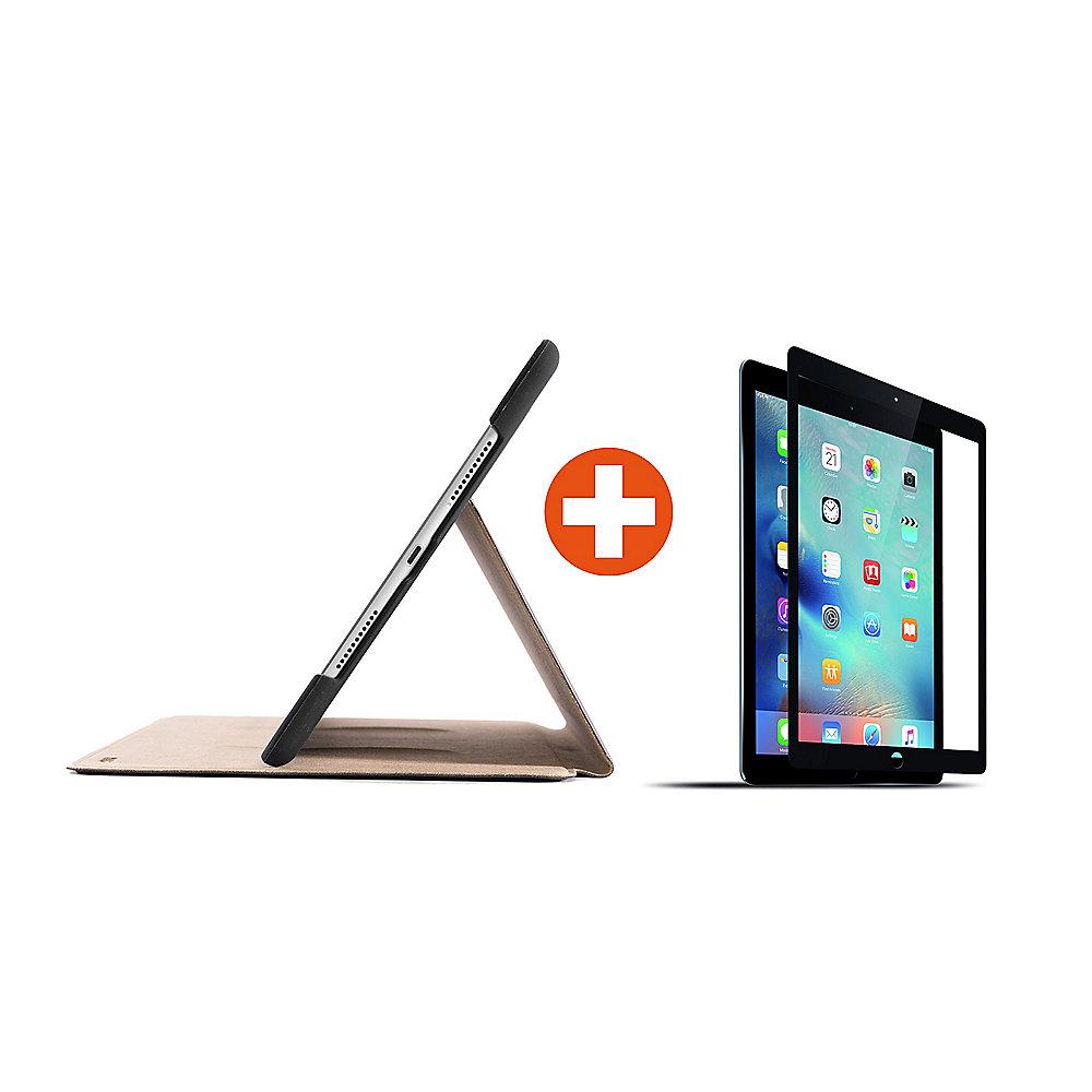 KMP Bundle Protective Case und Glass für iPad Pro 10.5 (2017), schwarz/schwarz