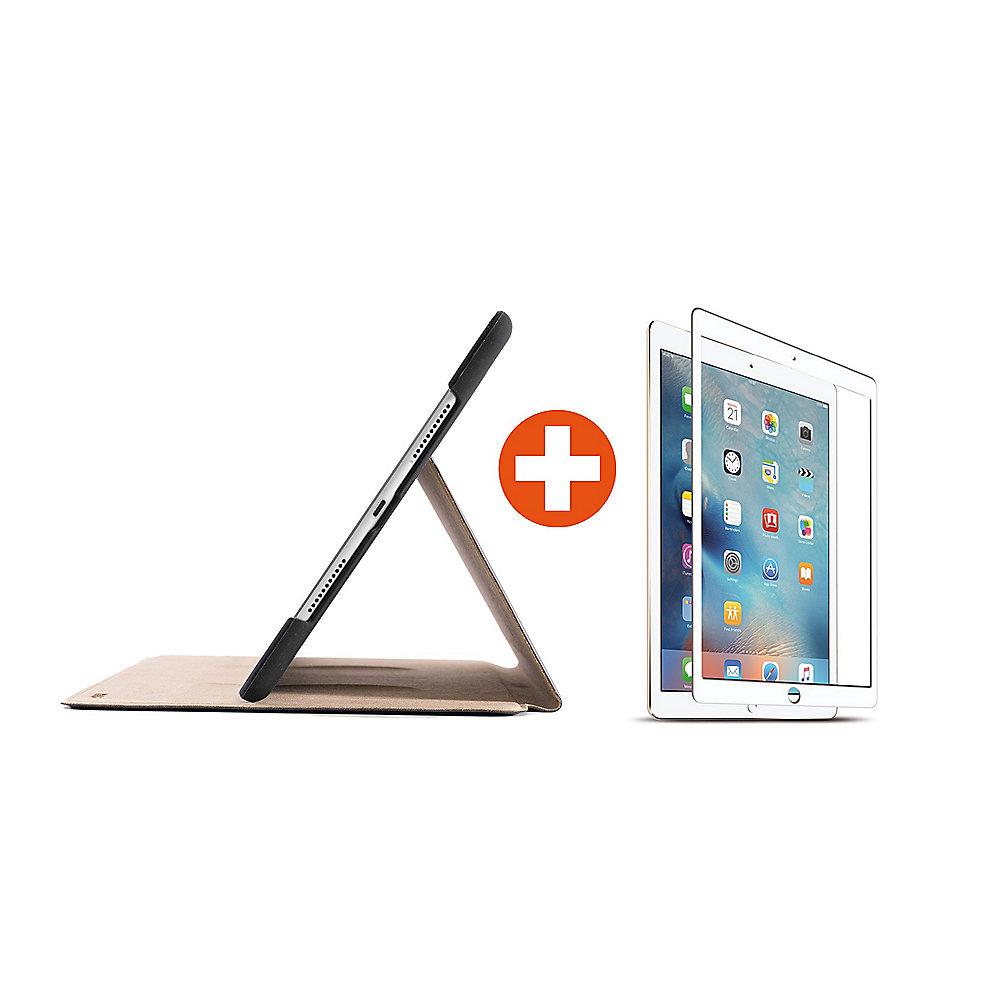 KMP Bundle Protective Case und Glass für iPad Pro 10.5 (2017), schwarz/weiß