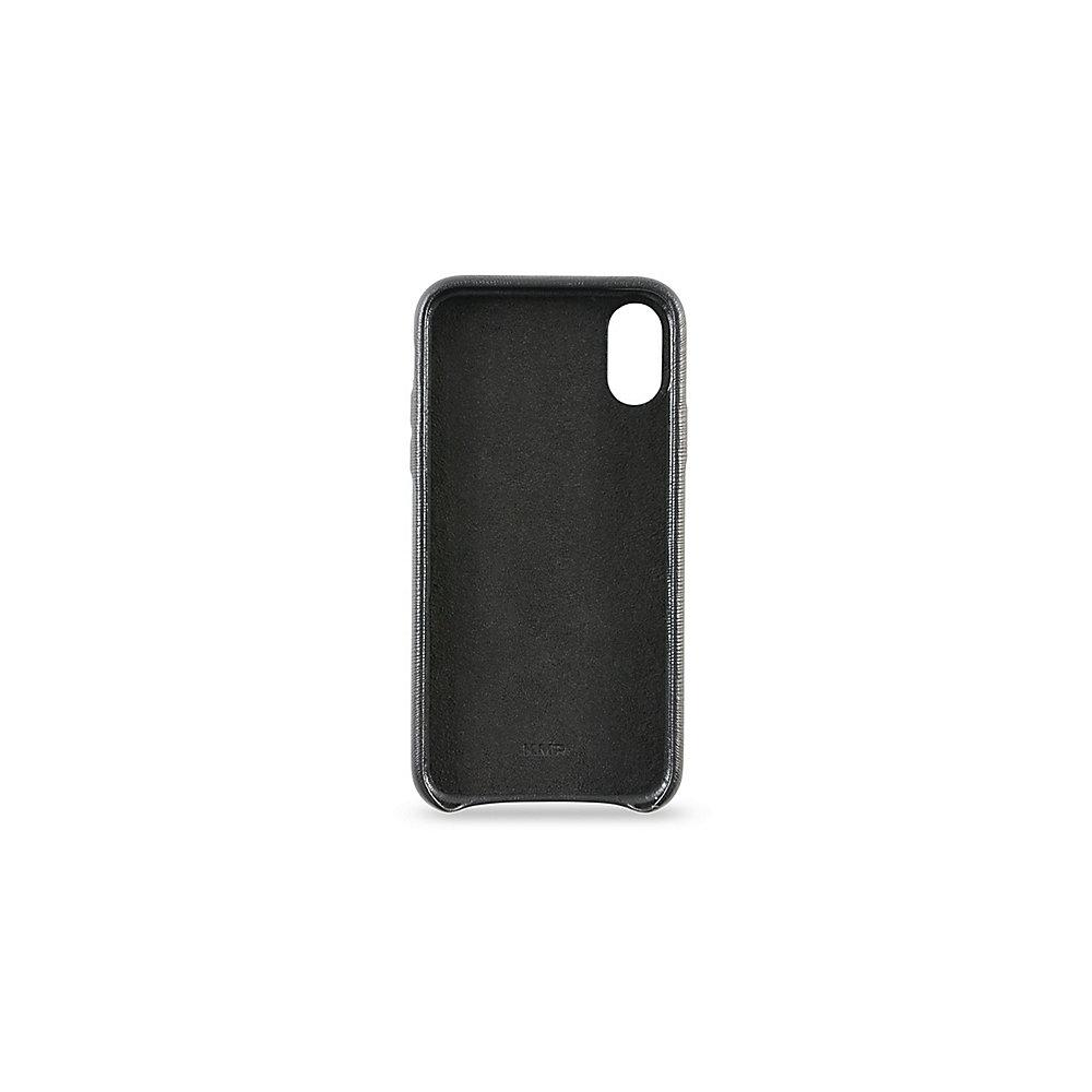 KMP Leder Case für iPhone X, schwarz