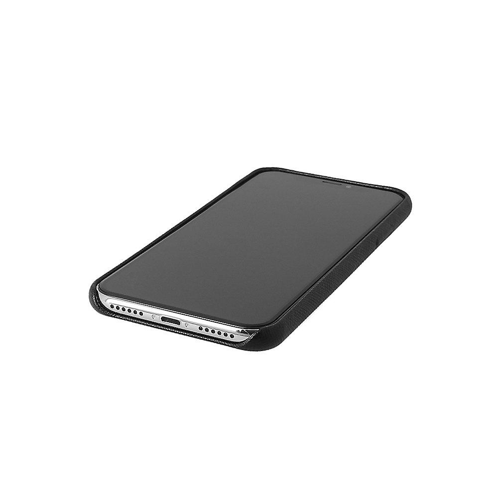 KMP Leder Case für iPhone X, schwarz, KMP, Leder, Case, iPhone, X, schwarz