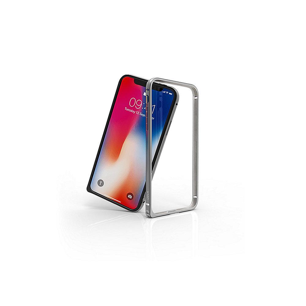 KMP Protective Bumper für iPhone X, silber