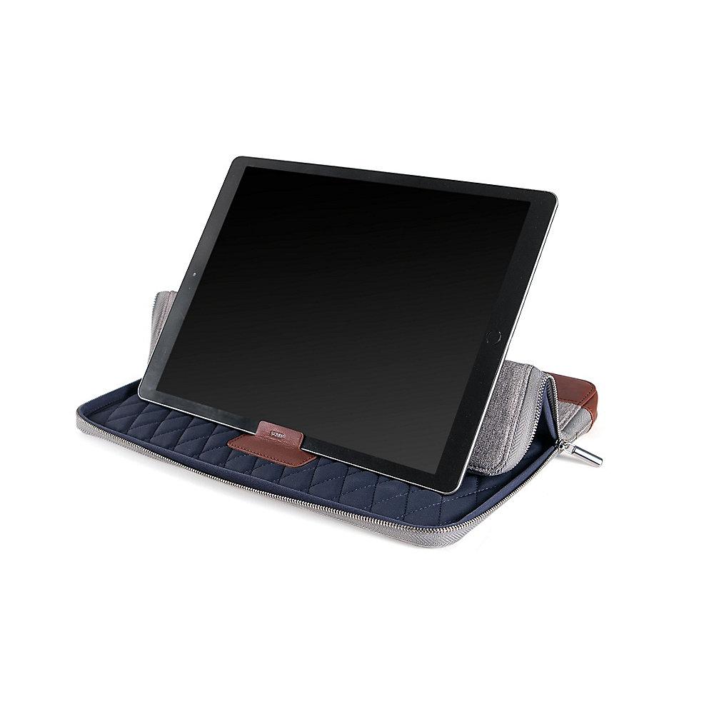 KMP Protective Sleeve für alle MacBooks 11-13'' und iPad Pro 12.9, grau-braun