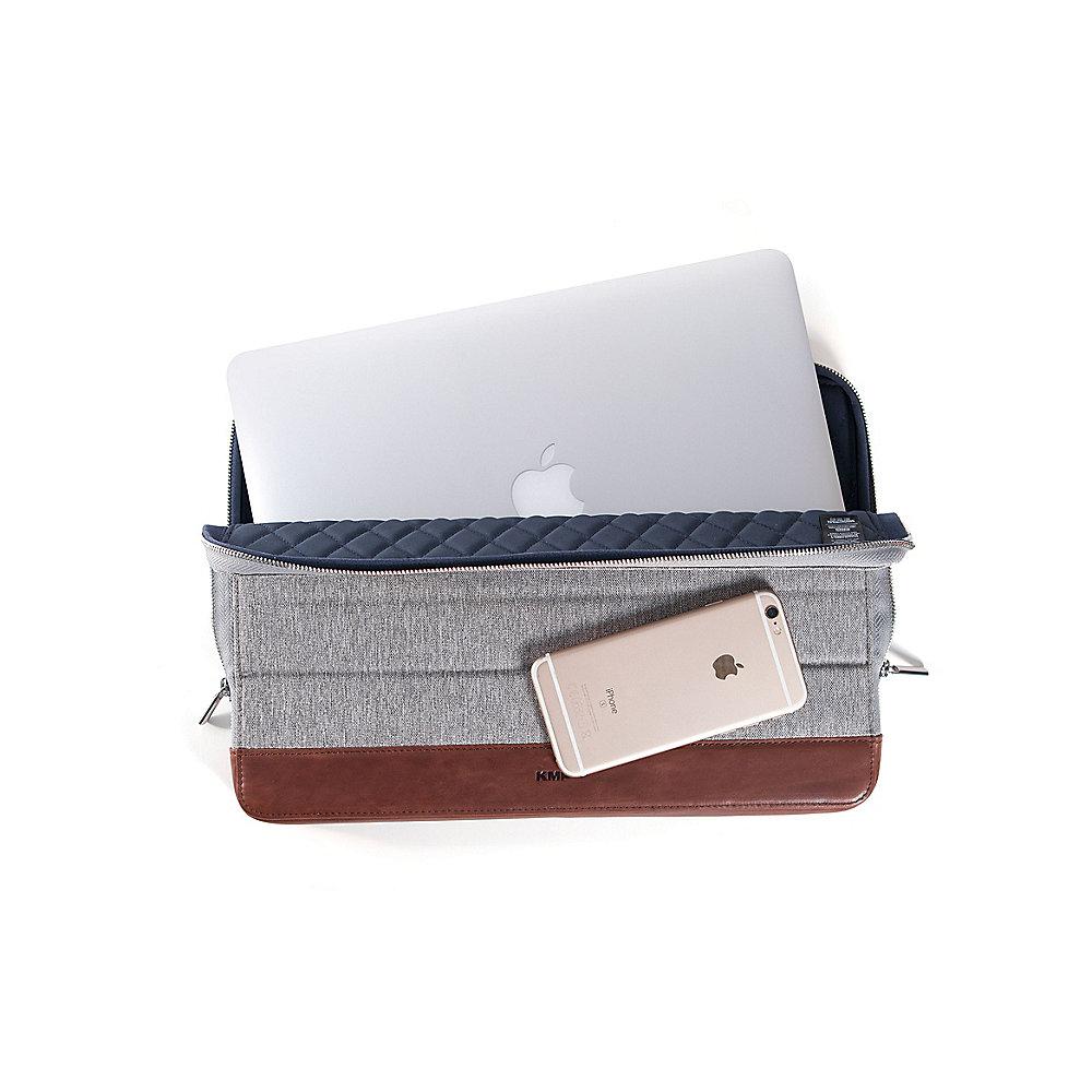 KMP Protective Sleeve für alle MacBooks 11-13'' und iPad Pro 12.9, grau-braun