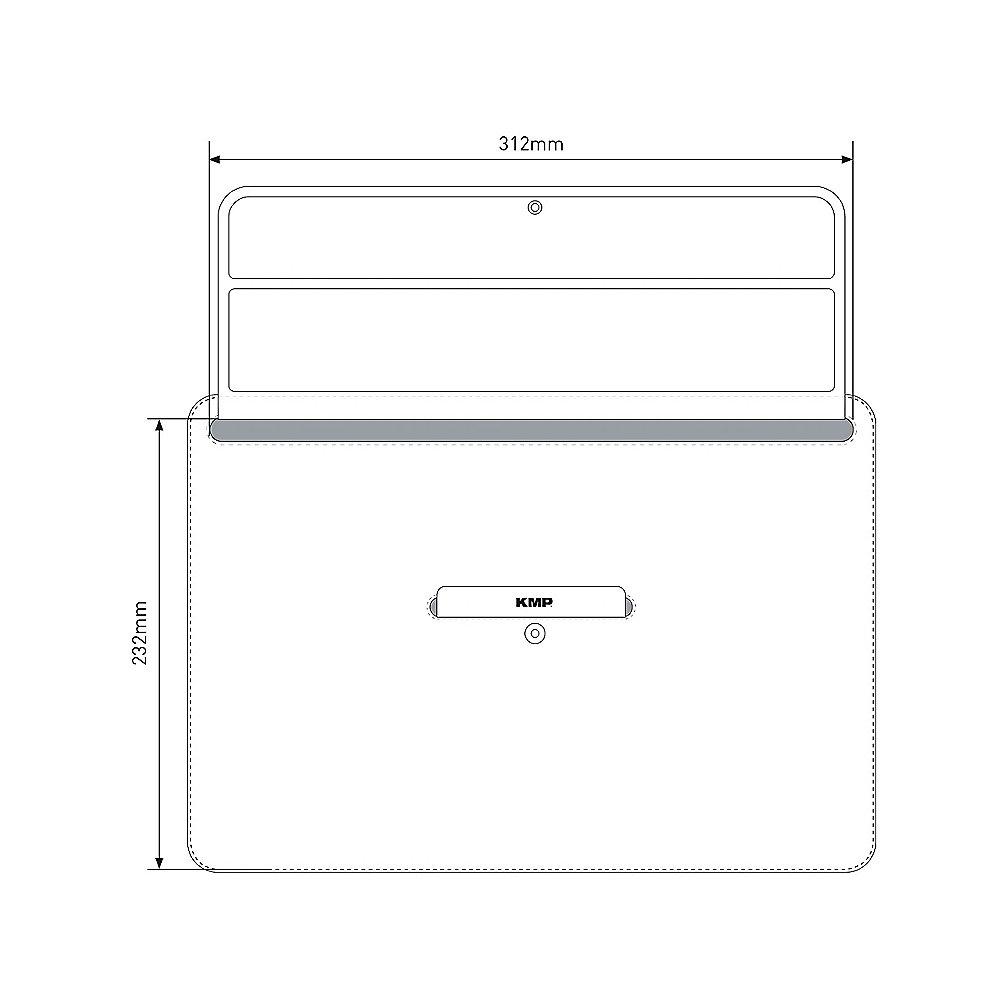 KMP Protective Sleeve SlimFit für MacBook Pro 13z (2016), grau