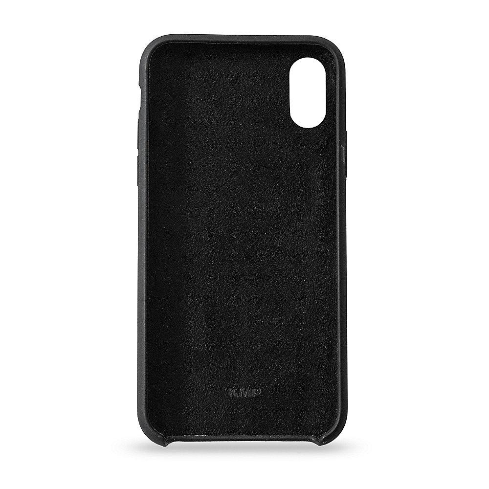 KMP Silikon Case Velvety Premium für iPhone X, schwarz