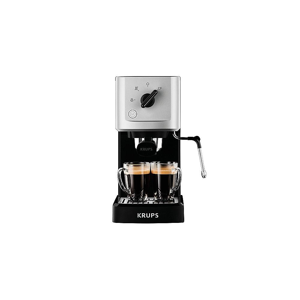 Krups XP 3440 Siebträger Espresso Automat 1460 Watt Schwarz Edelstahl