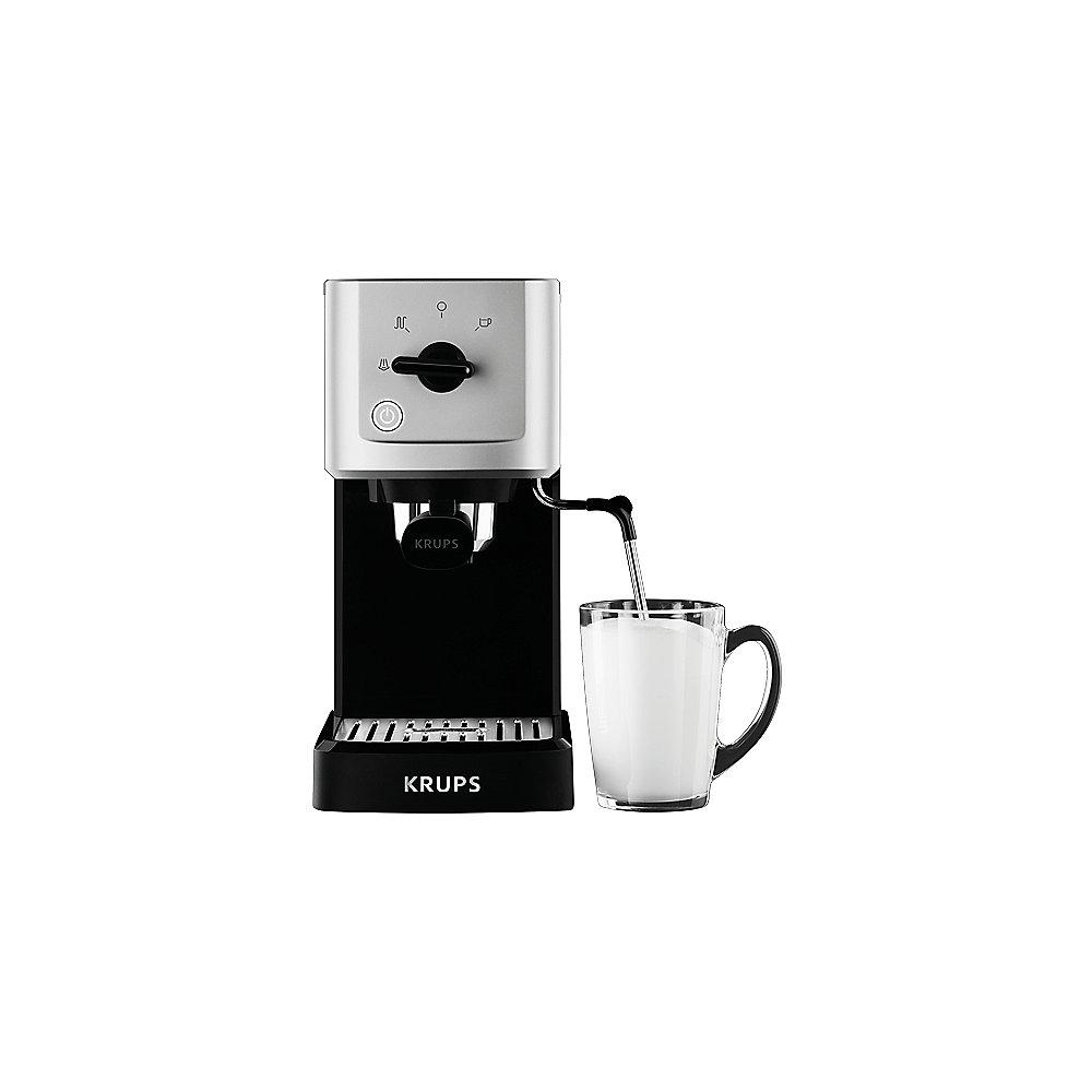 Krups XP 3440 Siebträger Espresso Automat 1460 Watt Schwarz Edelstahl