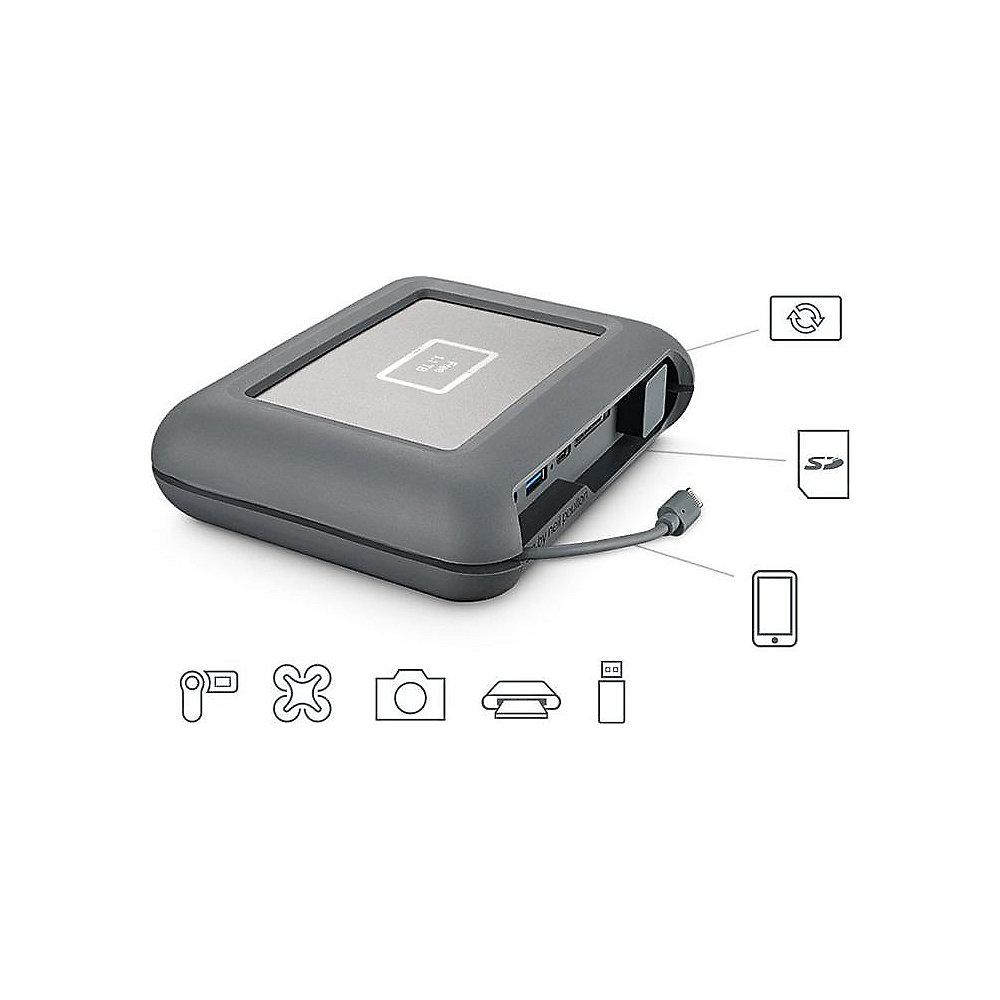LaCie DJI Copilot BOSS Series Mobile Drive USB 3.0 Typ C  - 2TB 2.5 Zoll silber