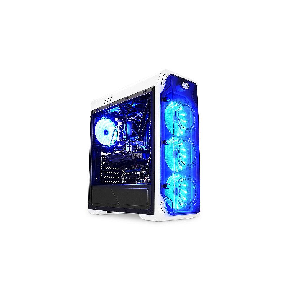 LC-Power Gaming 988W Blue Typhoon Midi Tower Gaming Gehäuse mit Seitenfenster