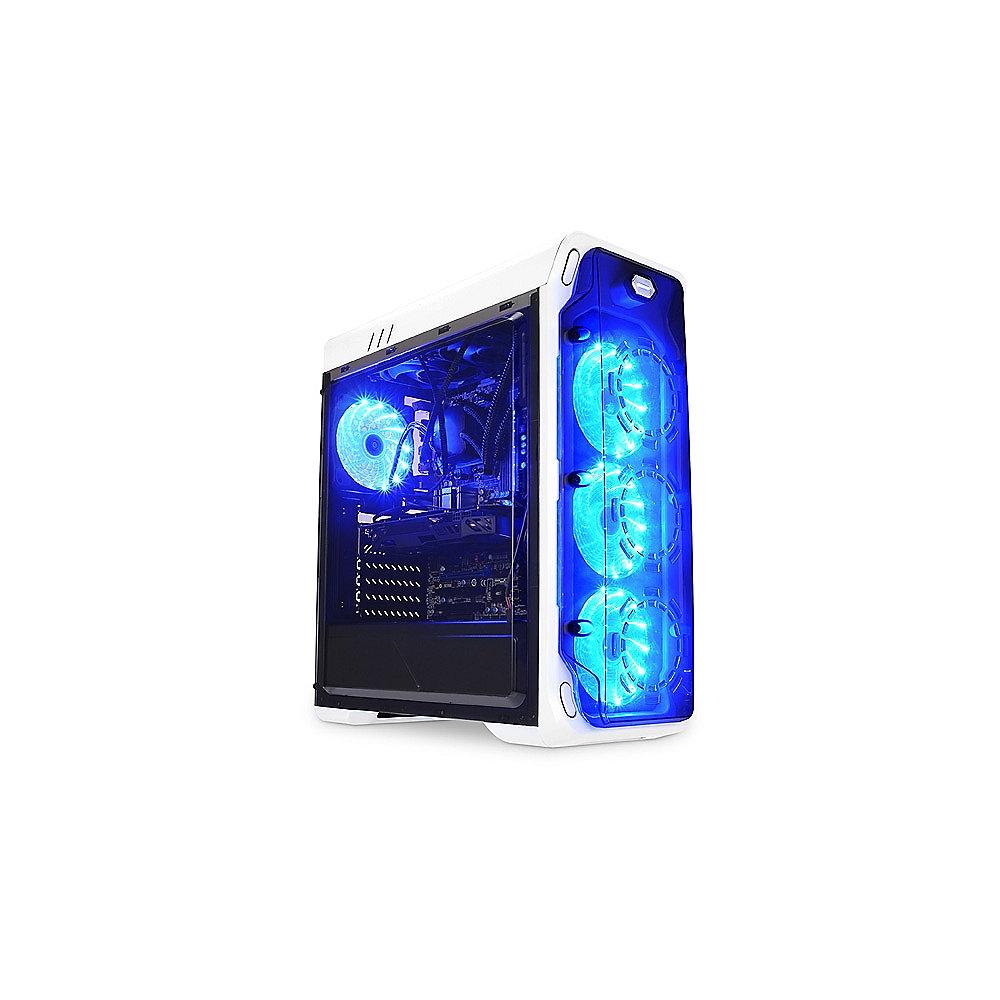 LC-Power Gaming 988W Blue Typhoon Midi Tower Gaming Gehäuse mit Seitenfenster