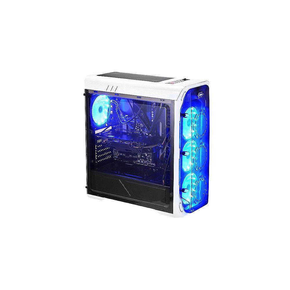 LC-Power Gaming 988W Blue Typhoon Midi Tower Gaming Gehäuse mit Seitenfenster