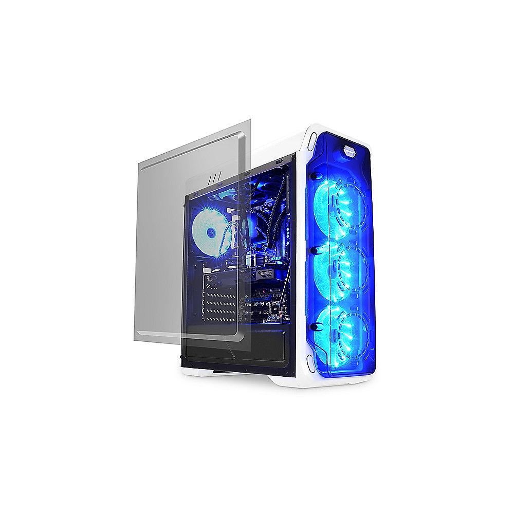 LC-Power Gaming 988W Blue Typhoon Midi Tower Gaming Gehäuse mit Seitenfenster