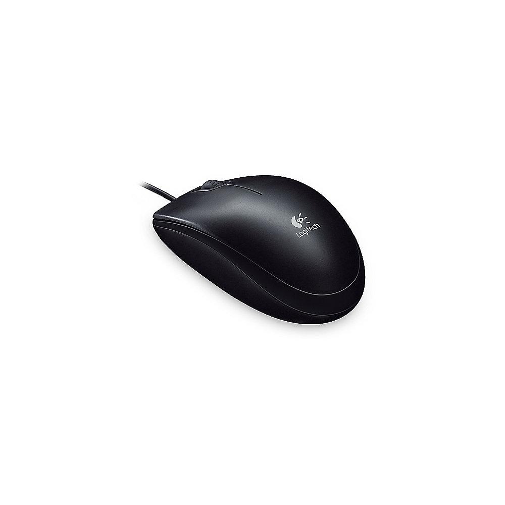 Logitech B100 Kabelgebundene Optische Maus Schwarz Bulk 910-003357