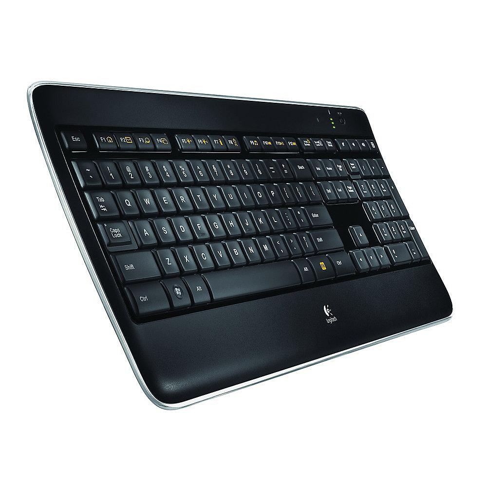 Logitech K800 Kabellose Hintergrundbeleuchtete Tastatur Schwarz 920-002360