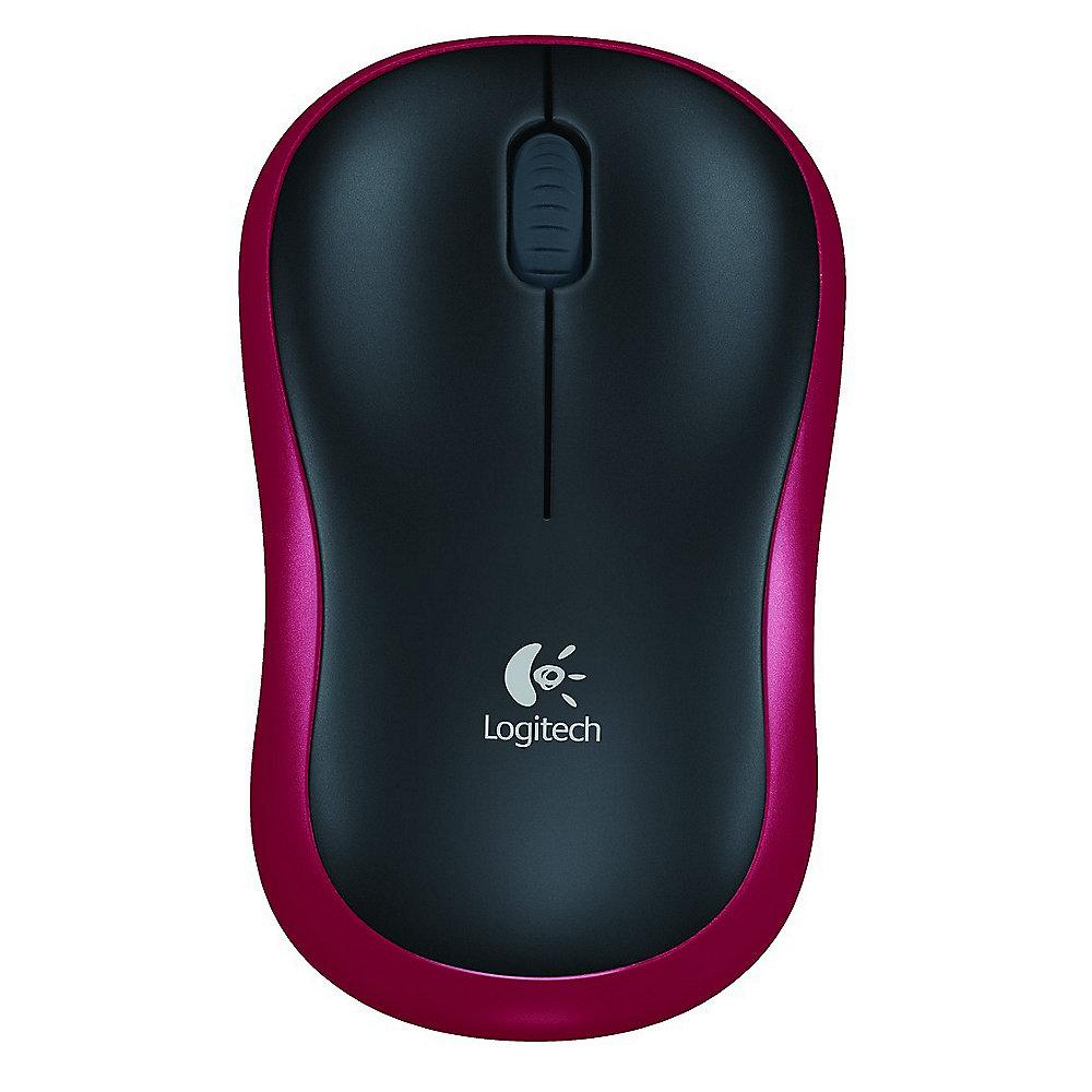 Logitech M185 Kabellose Mobile Maus Rot 910-002240