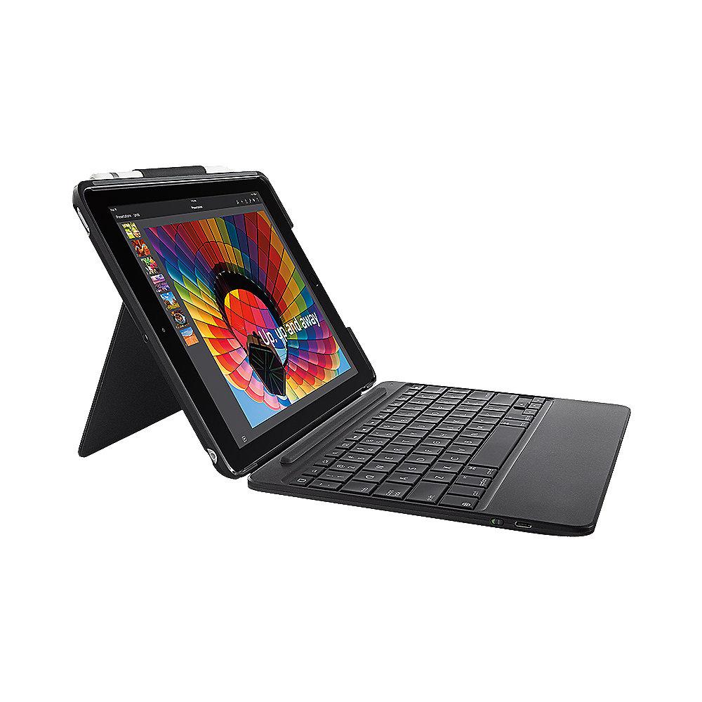 Logitech Slim Combo Hülle und abnehmb. Tastatur für iPads der 5. und 6. Gen., Logitech, Slim, Combo, Hülle, abnehmb., Tastatur, iPads, 5., 6., Gen.