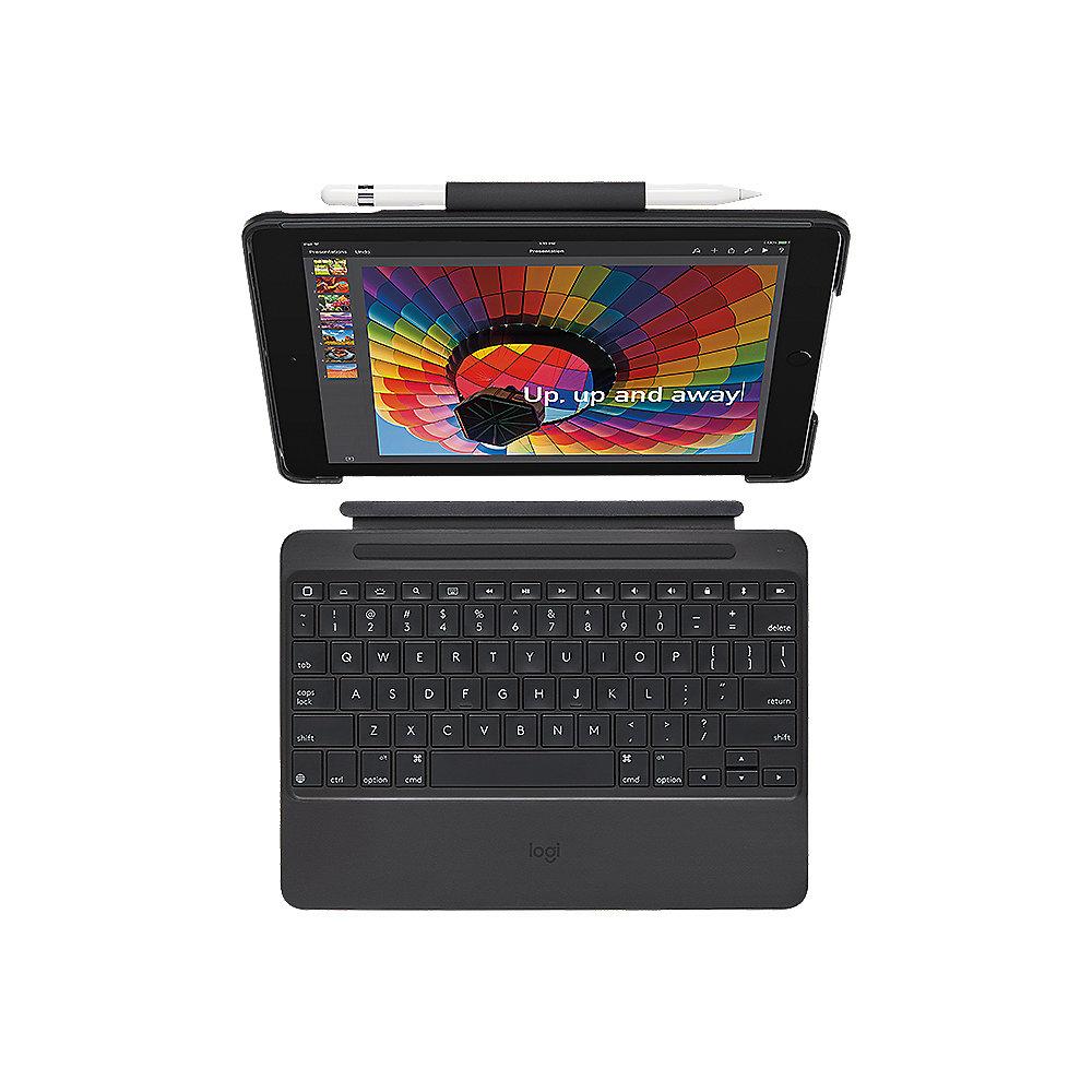 Logitech Slim Combo Hülle und abnehmb. Tastatur für iPads der 5. und 6. Gen.