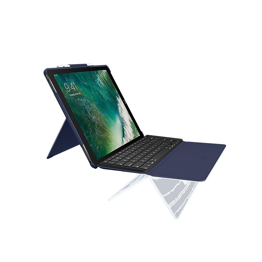 Logitech Slim Combo Hülle und Tastatur für iPad Pro 12,9 2017 blau 920-008423, Logitech, Slim, Combo, Hülle, Tastatur, iPad, Pro, 12,9, 2017, blau, 920-008423