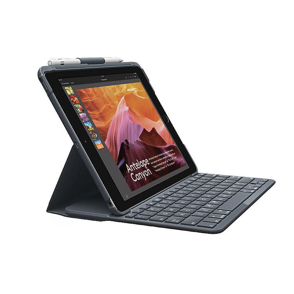 Logitech Slim Folio Hülle und Tastatur für iPads der 5. und 6. Gen. ESP Layout, Logitech, Slim, Folio, Hülle, Tastatur, iPads, 5., 6., Gen., ESP, Layout