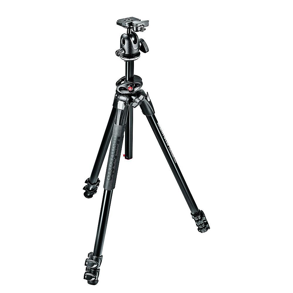 Manfrotto 290 DUAL Kit Aluminium-Stativ mit Kugelkopf