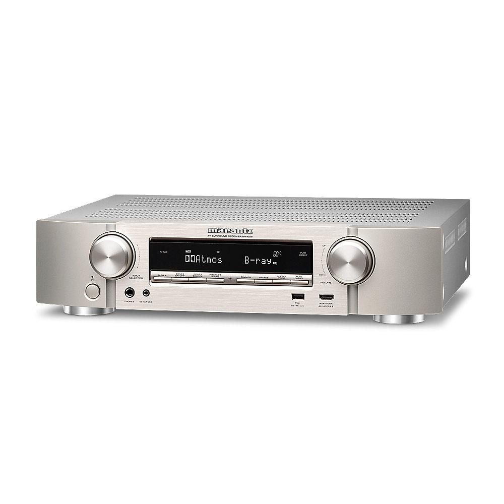 Marantz NR1608 7.2 AV Receiver 4K WiFi Bluetooth Spotify - Silber/Gold, Marantz, NR1608, 7.2, AV, Receiver, 4K, WiFi, Bluetooth, Spotify, Silber/Gold