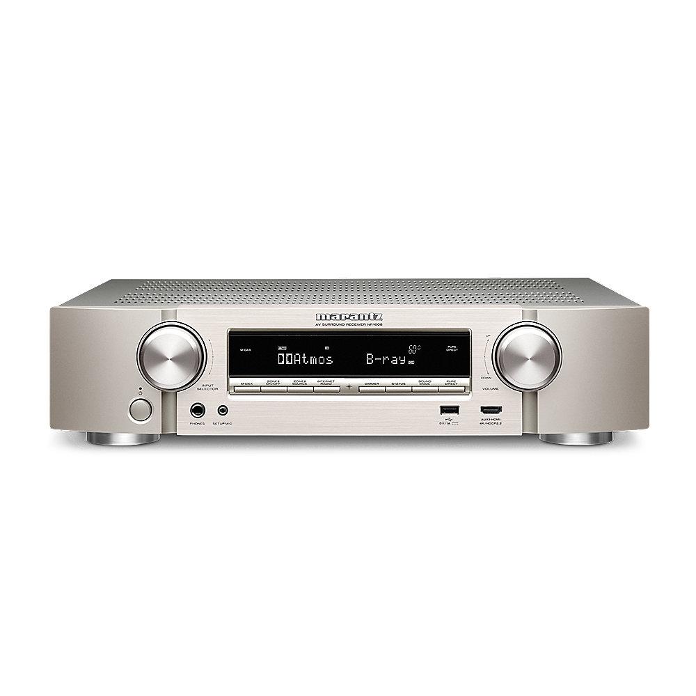 Marantz NR1608 7.2 AV Receiver 4K WiFi Bluetooth Spotify - Silber/Gold, Marantz, NR1608, 7.2, AV, Receiver, 4K, WiFi, Bluetooth, Spotify, Silber/Gold