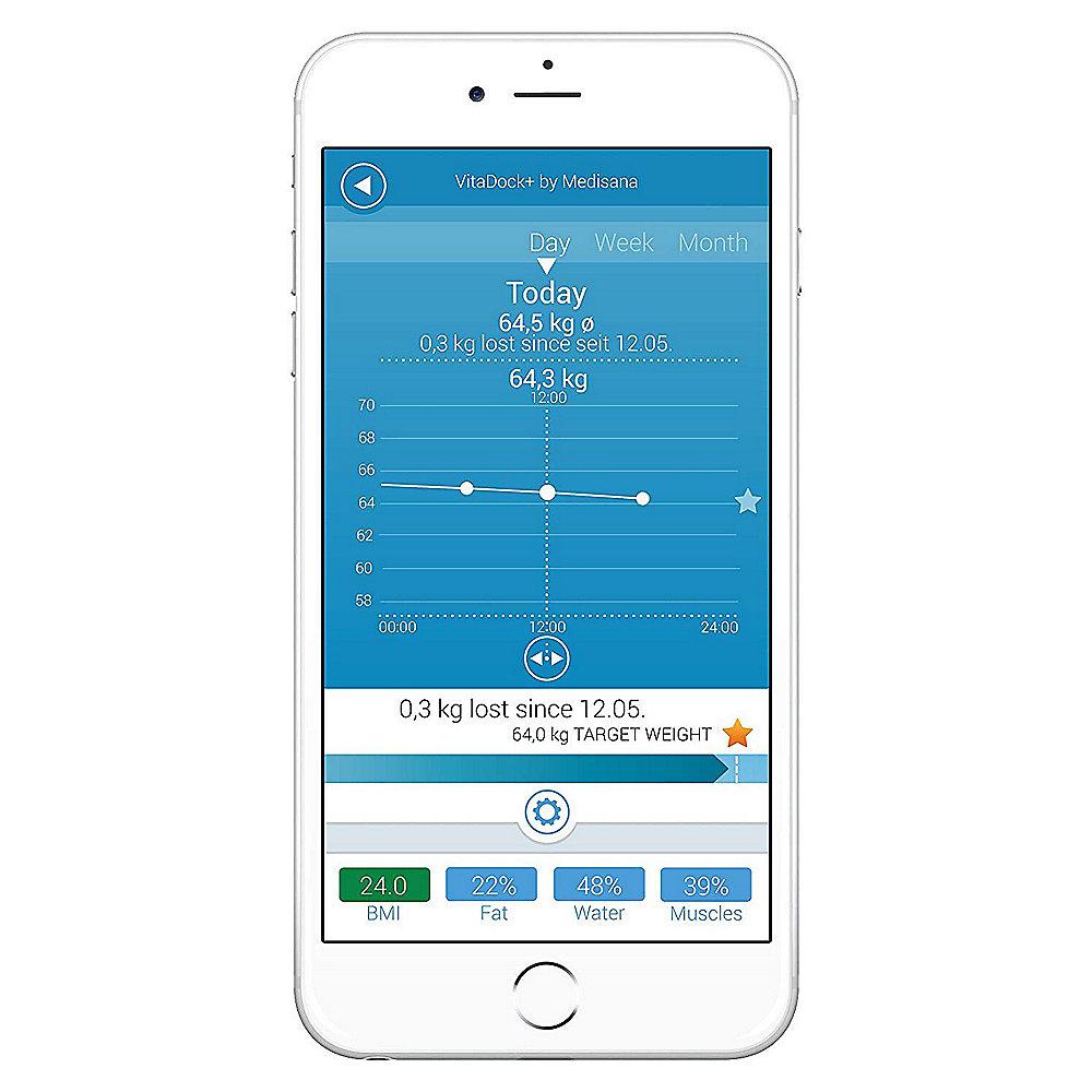 Medisana BS 440 connect Smarte Körperanalysewaage schwarz, Medisana, BS, 440, connect, Smarte, Körperanalysewaage, schwarz