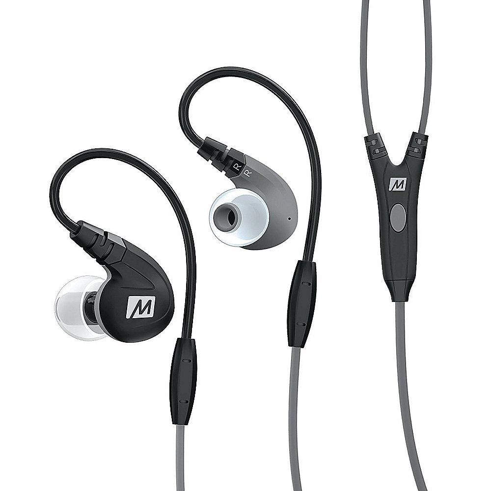 MEE Audio EP-M7P-BK Sport In-Ear Kopfhörer mit Lautstärkeregler schwarz