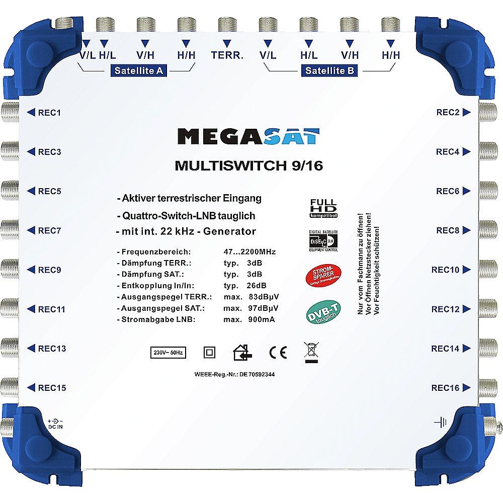 Megasat Multischalter 9/16, Megasat, Multischalter, 9/16