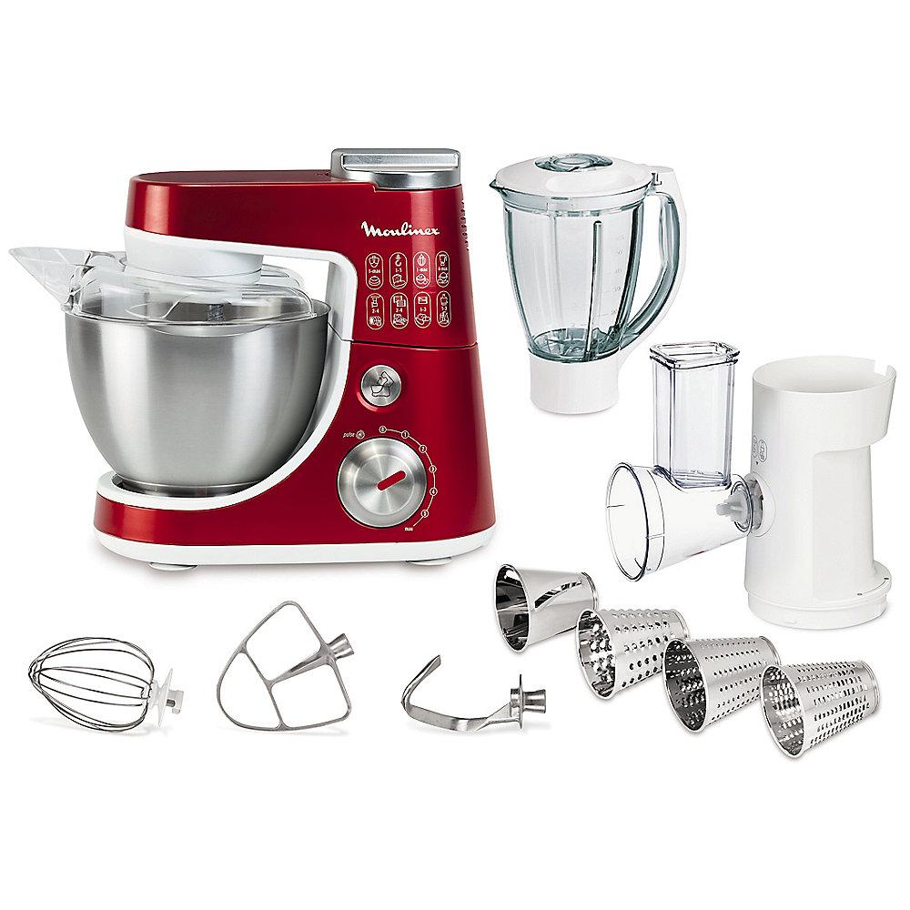 Moulinex QA404G Küchenmaschine Masterchef Gourmet Plus Metallic-Rot/Weiß, Moulinex, QA404G, Küchenmaschine, Masterchef, Gourmet, Plus, Metallic-Rot/Weiß