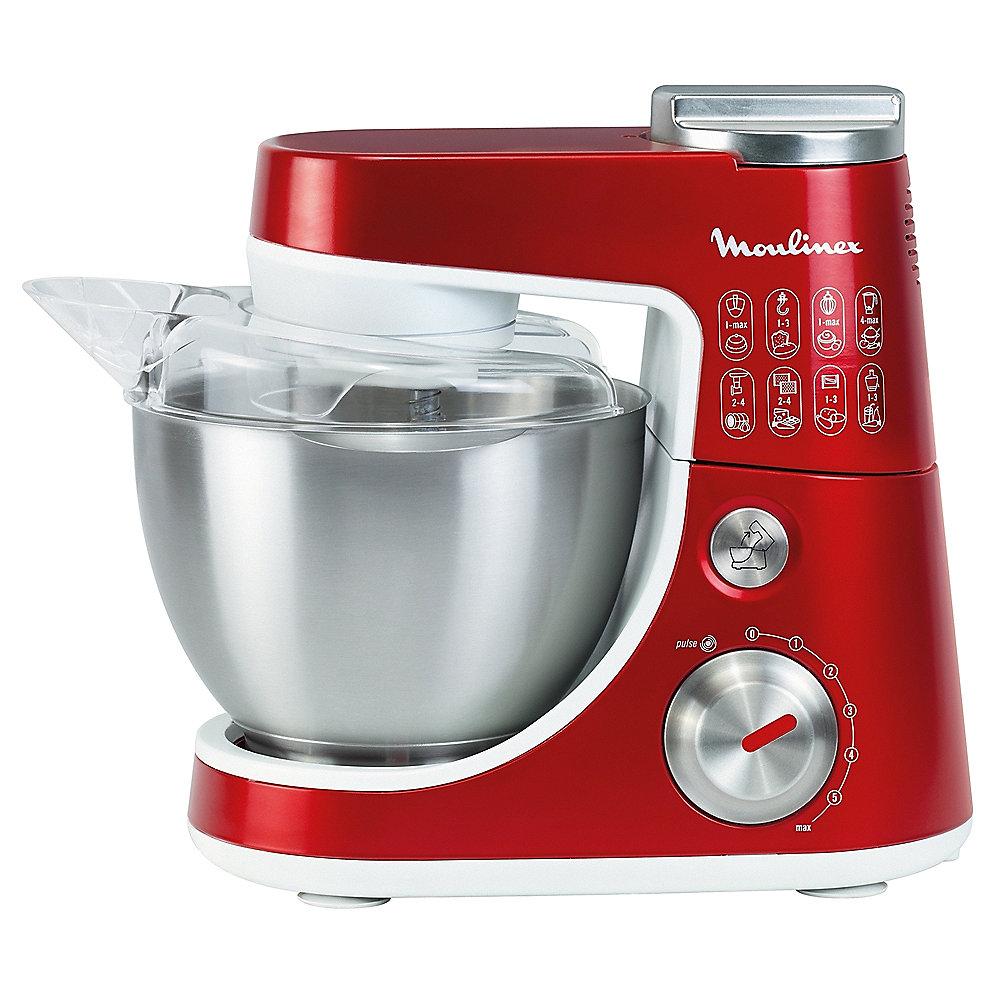 Moulinex QA404G Küchenmaschine Masterchef Gourmet Plus Metallic-Rot/Weiß, Moulinex, QA404G, Küchenmaschine, Masterchef, Gourmet, Plus, Metallic-Rot/Weiß