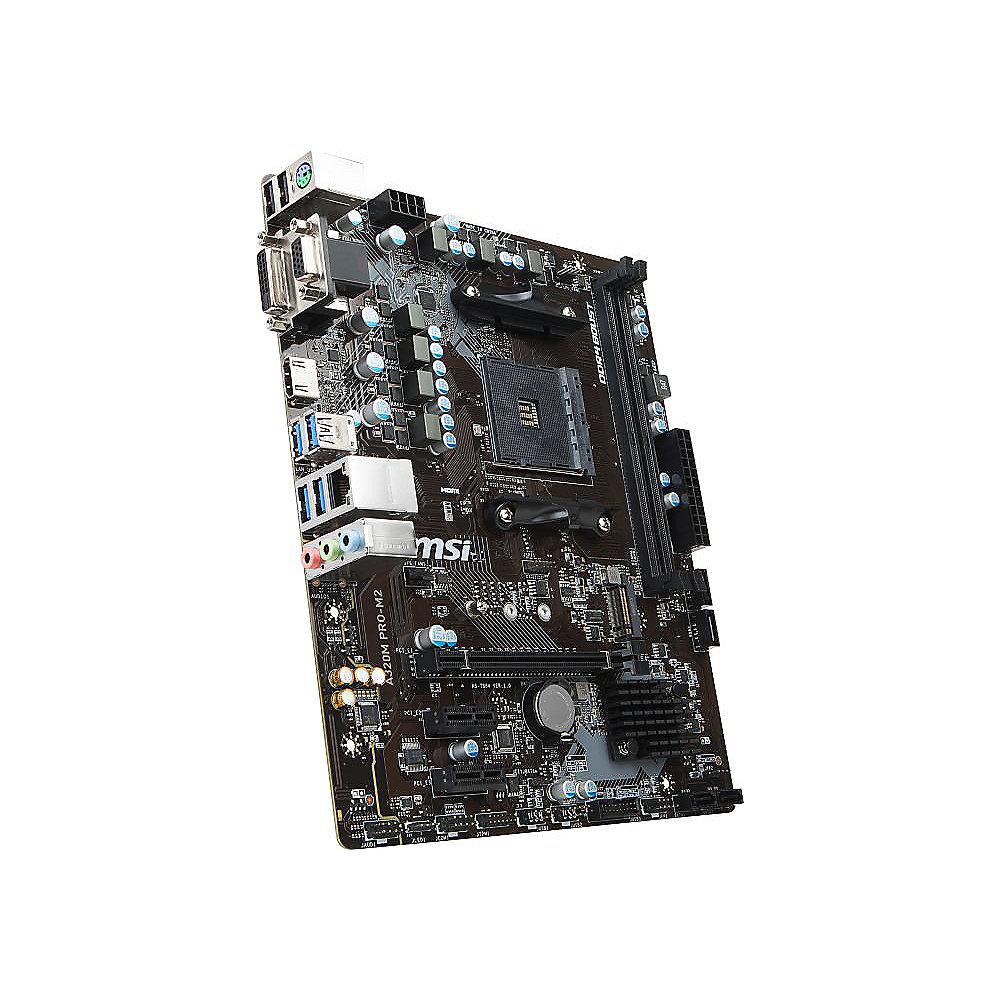 MSI A320M Pro-M Plus mATX Mainboard Sockel AM4 GL/SATA600/M.2/VGA/DVI/HDMI