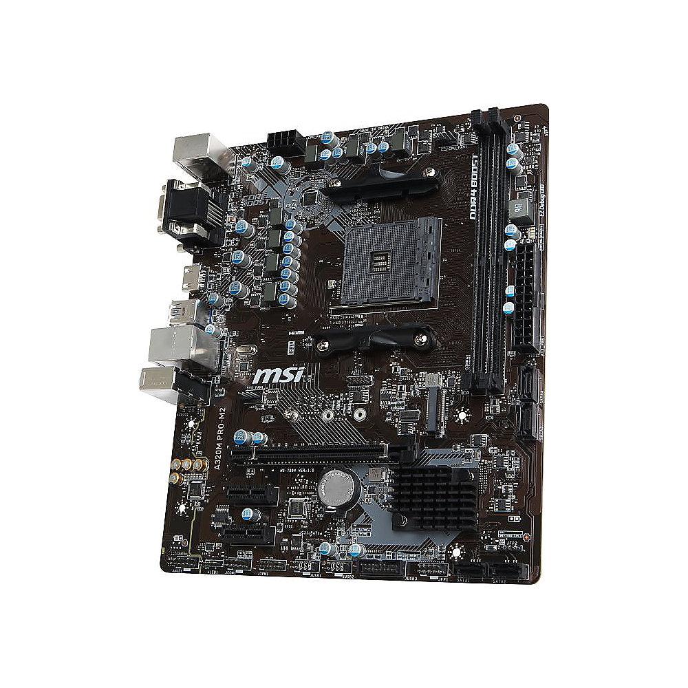 MSI A320M Pro-M Plus mATX Mainboard Sockel AM4 GL/SATA600/M.2/VGA/DVI/HDMI