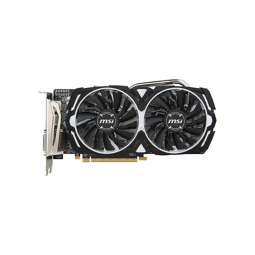 MSI AMD Radeon RX 570 Armor 8G OC 8GB Grafikkarte GDDR5 DVI/HDMI/3x DP
