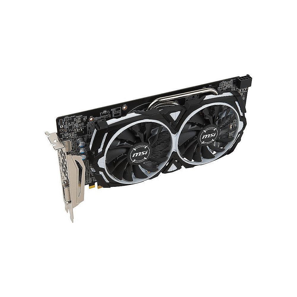 MSI AMD Radeon RX 580 Armor 8G OC 8GB Grafikkarte GDDR5  DVI/2xHDMI/2x DP